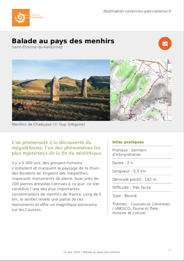 Balade au Pays des Menhirs